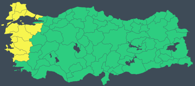 10 il için "sarı" uyarı: Fırtınaya dikkat